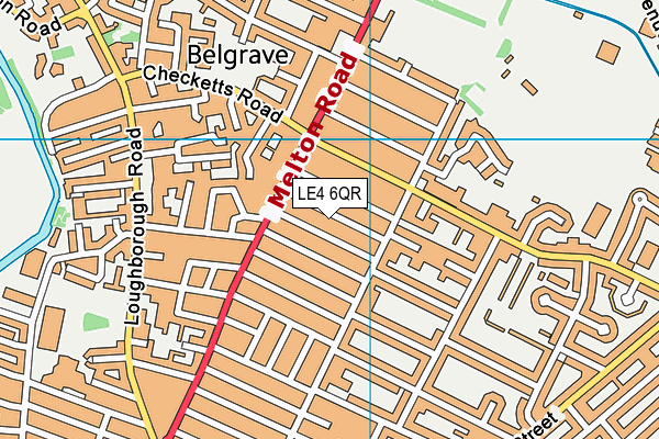 LE4 6QR map - OS VectorMap District (Ordnance Survey)