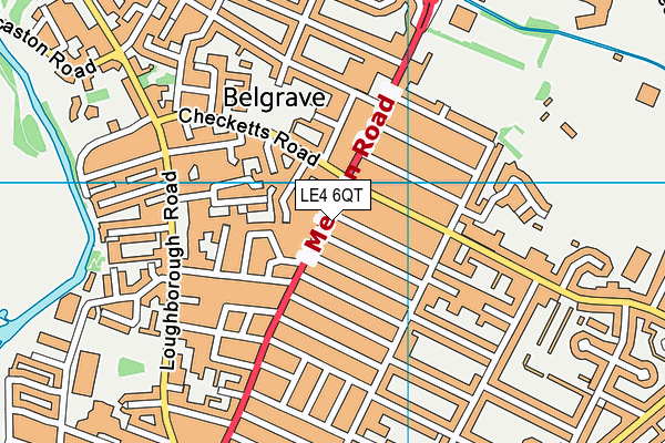 LE4 6QT map - OS VectorMap District (Ordnance Survey)