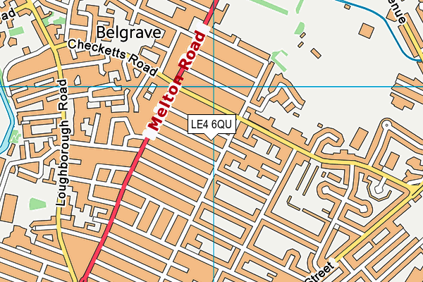 LE4 6QU map - OS VectorMap District (Ordnance Survey)