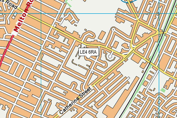 LE4 6RA map - OS VectorMap District (Ordnance Survey)