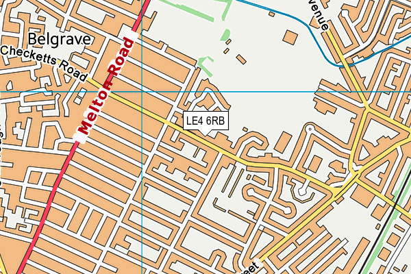 LE4 6RB map - OS VectorMap District (Ordnance Survey)