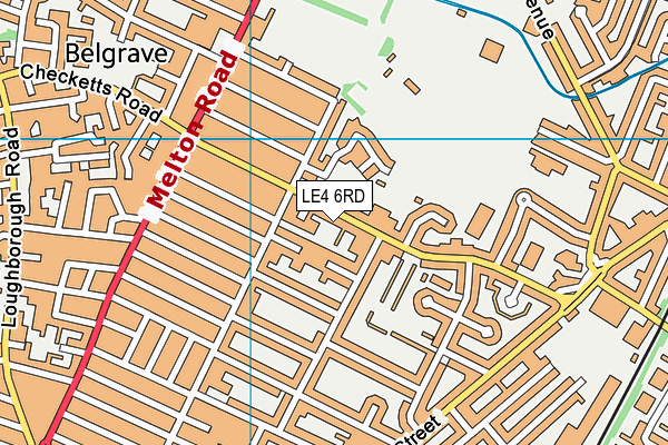 LE4 6RD map - OS VectorMap District (Ordnance Survey)