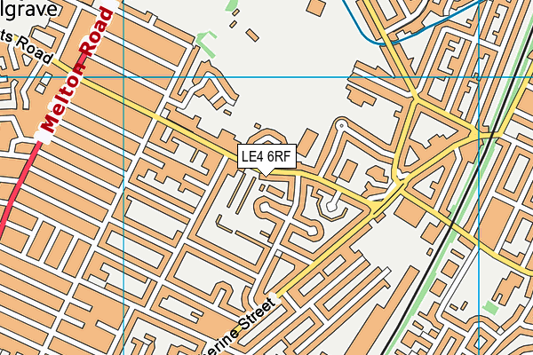 LE4 6RF map - OS VectorMap District (Ordnance Survey)