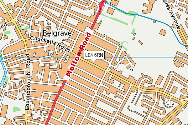 LE4 6RN map - OS VectorMap District (Ordnance Survey)