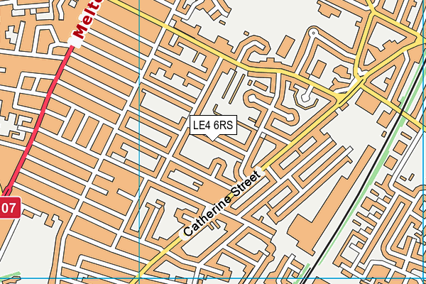 LE4 6RS map - OS VectorMap District (Ordnance Survey)