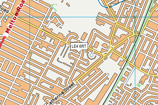 LE4 6RT map - OS VectorMap District (Ordnance Survey)