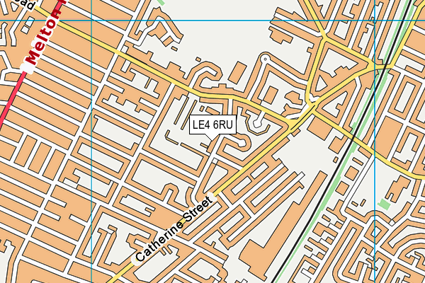 LE4 6RU map - OS VectorMap District (Ordnance Survey)