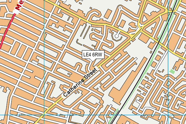 LE4 6RW map - OS VectorMap District (Ordnance Survey)