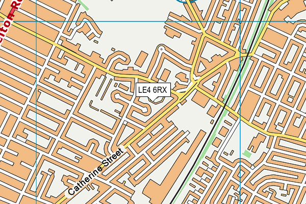 LE4 6RX map - OS VectorMap District (Ordnance Survey)