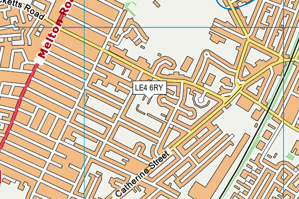 LE4 6RY map - OS VectorMap District (Ordnance Survey)