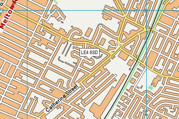 LE4 6SD map - OS VectorMap District (Ordnance Survey)