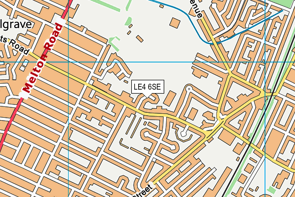 LE4 6SE map - OS VectorMap District (Ordnance Survey)