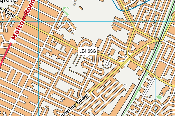 LE4 6SG map - OS VectorMap District (Ordnance Survey)