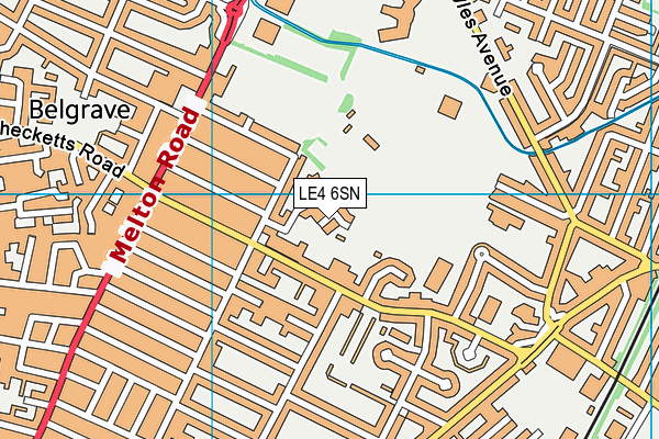 LE4 6SN map - OS VectorMap District (Ordnance Survey)