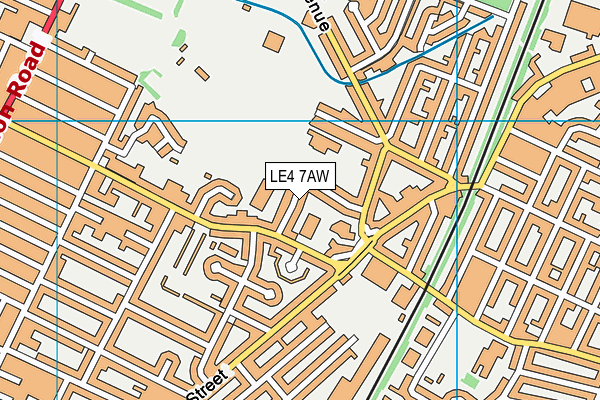 LE4 7AW map - OS VectorMap District (Ordnance Survey)