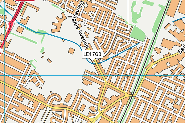 LE4 7GB map - OS VectorMap District (Ordnance Survey)