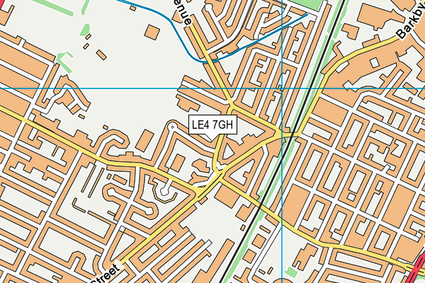 LE4 7GH map - OS VectorMap District (Ordnance Survey)