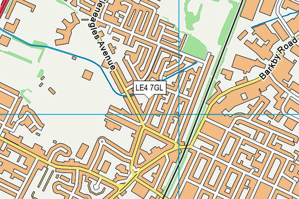 LE4 7GL map - OS VectorMap District (Ordnance Survey)