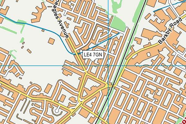 LE4 7GN map - OS VectorMap District (Ordnance Survey)