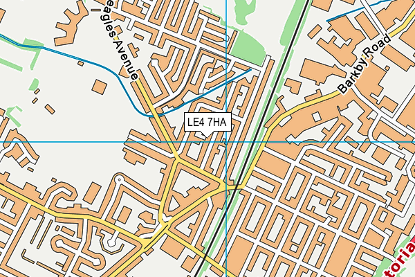 LE4 7HA map - OS VectorMap District (Ordnance Survey)