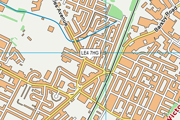 LE4 7HG map - OS VectorMap District (Ordnance Survey)