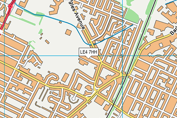 LE4 7HH map - OS VectorMap District (Ordnance Survey)