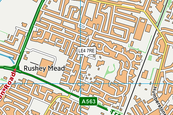 Sandfield Close Primary School map (LE4 7RE) - OS VectorMap District (Ordnance Survey)