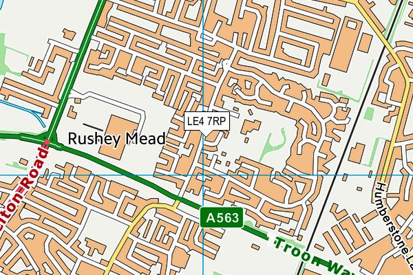 LE4 7RP map - OS VectorMap District (Ordnance Survey)