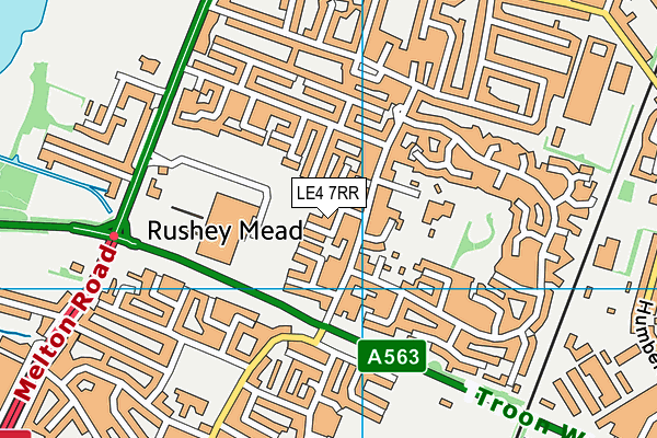 LE4 7RR map - OS VectorMap District (Ordnance Survey)