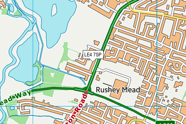 LE4 7SP map - OS VectorMap District (Ordnance Survey)