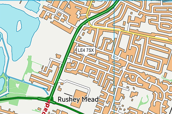 LE4 7SX map - OS VectorMap District (Ordnance Survey)