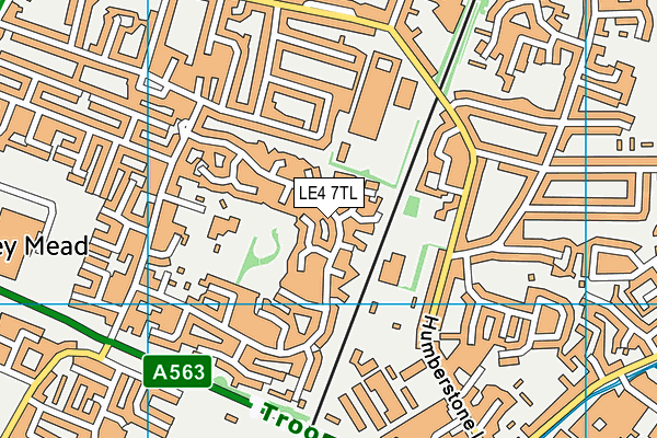 LE4 7TL map - OS VectorMap District (Ordnance Survey)