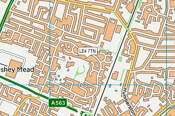 LE4 7TN map - OS VectorMap District (Ordnance Survey)