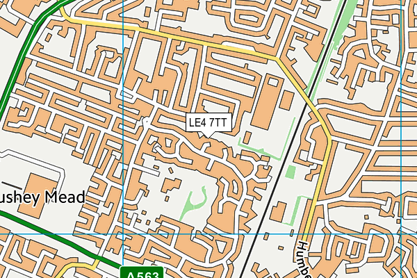 LE4 7TT map - OS VectorMap District (Ordnance Survey)