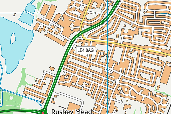 LE4 8AG map - OS VectorMap District (Ordnance Survey)