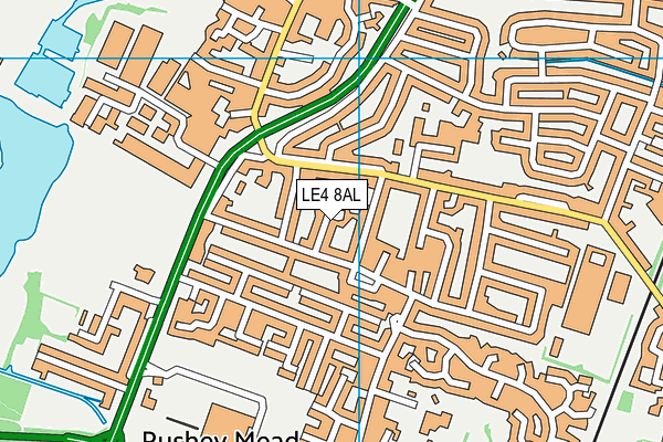 LE4 8AL map - OS VectorMap District (Ordnance Survey)