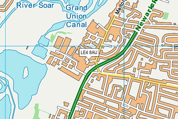 LE4 8AU map - OS VectorMap District (Ordnance Survey)