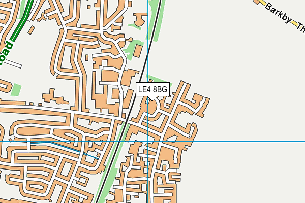 LE4 8BG map - OS VectorMap District (Ordnance Survey)