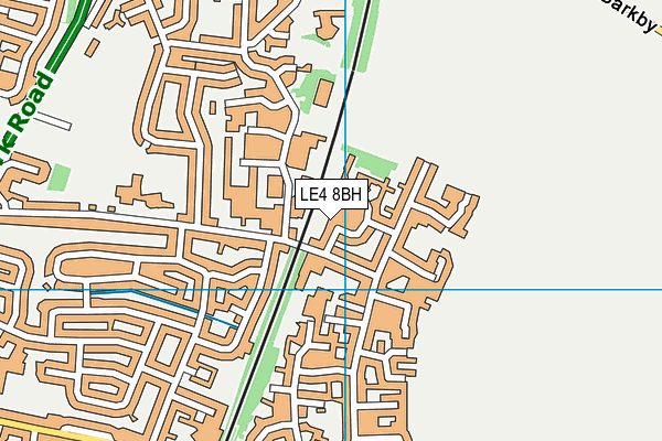 LE4 8BH map - OS VectorMap District (Ordnance Survey)