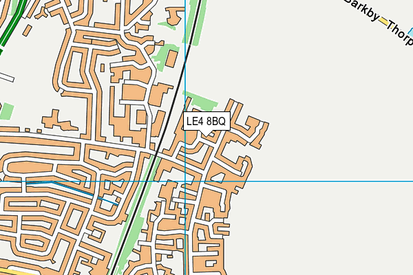 LE4 8BQ map - OS VectorMap District (Ordnance Survey)