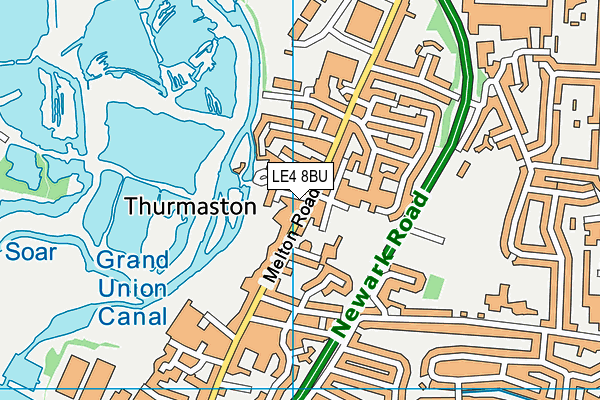 LE4 8BU map - OS VectorMap District (Ordnance Survey)