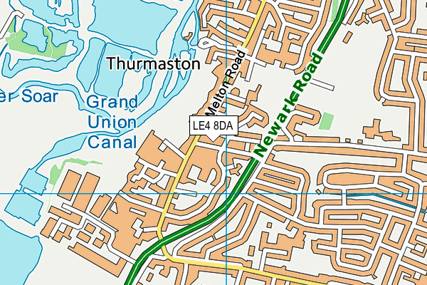 LE4 8DA map - OS VectorMap District (Ordnance Survey)