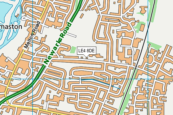 LE4 8DE map - OS VectorMap District (Ordnance Survey)