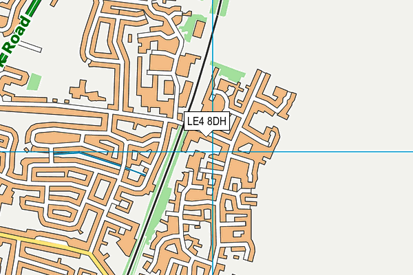 LE4 8DH map - OS VectorMap District (Ordnance Survey)