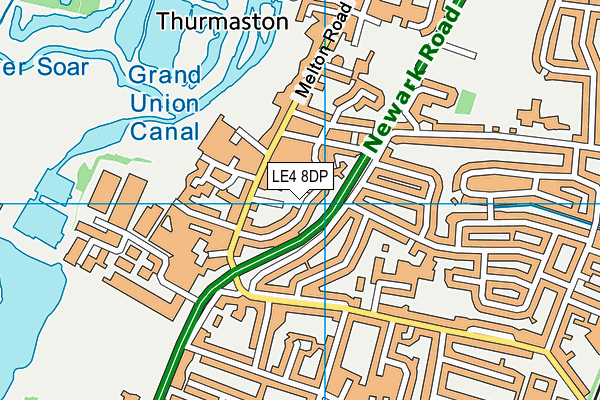 LE4 8DP map - OS VectorMap District (Ordnance Survey)