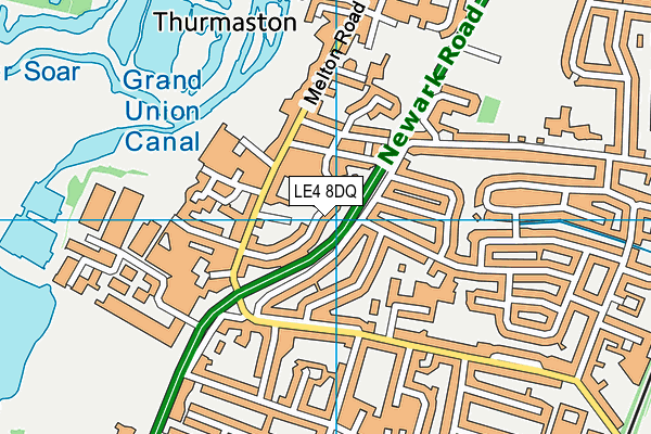 LE4 8DQ map - OS VectorMap District (Ordnance Survey)