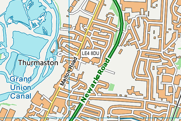 LE4 8DU map - OS VectorMap District (Ordnance Survey)