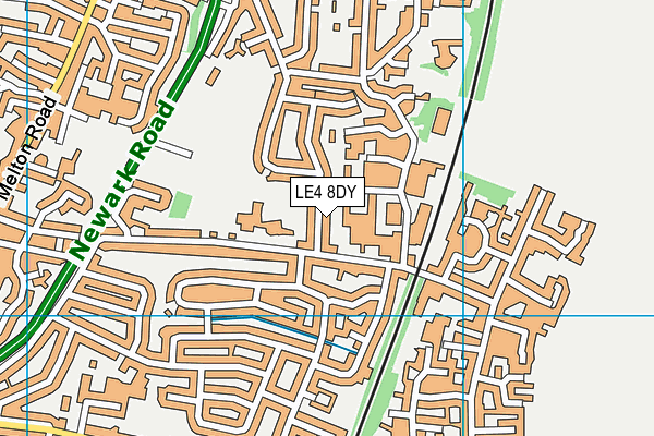 LE4 8DY map - OS VectorMap District (Ordnance Survey)