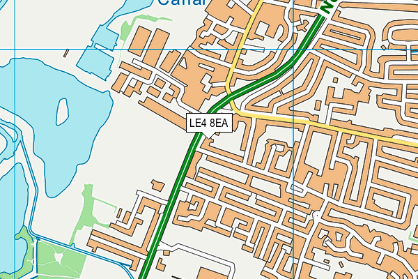LE4 8EA map - OS VectorMap District (Ordnance Survey)