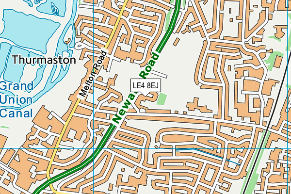 LE4 8EJ map - OS VectorMap District (Ordnance Survey)